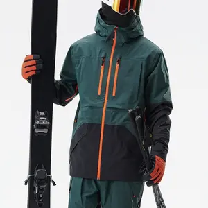Jaquetas masculinas de montanha à prova de vento, casaco com capuz corta-vento, jaqueta de esqui, casaco de neve, respirável, jaqueta de snowboard para inverno