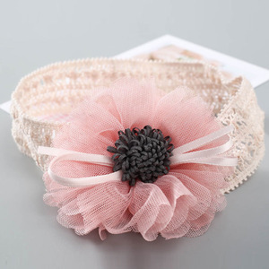 Cinta para el pelo con lazo de <span class=keywords><strong>flores</strong></span> para <span class=keywords><strong>niñas</strong></span>, <span class=keywords><strong>diademas</strong></span> para bebés, turbante para recién nacidos, accesorios para el cabello para bebés - Product Image 6