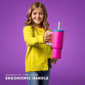 Hot Sales Customized logo Insulated Clear Reusable <b>Plastic</b> Water Cup 32 OZ Tumbler Cups <b>Mug</b> with Handle Lids and Straws for Car - Product Image 5