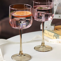Niche rétro violet haut de gamme maison verre à vin ensemble Design moderne Style luxe Bar lumière gobelet vin rouge