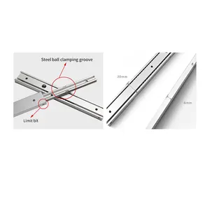 Wholesale 20mm 2 Sections Aluminum Slides Drawer