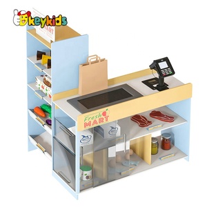 Supermercato Fresco Personalizzabile in Legno per Gioco di Imitazione per Bambini dai 3 Anni in Su W10A173 - Product Image 1