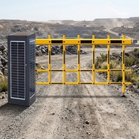 Barrière de stationnement avec caméra LPR, reconnaissance automatique des plaques d'immatriculation, double portail battant, matériau Q235, structure diamant