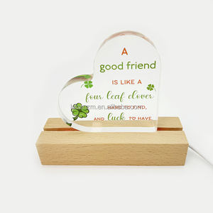 Tanda akrilik bentuk hati dekorasi meja tengah meja kenang-kenangan meja hadiah Wisuda Hari Ibu Diwali Led dasar lampu dasar lampu - Product Image 2