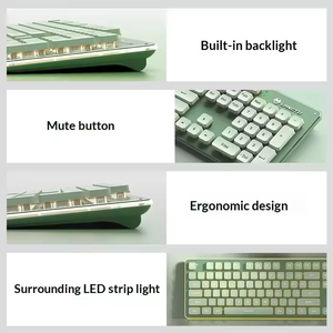 Wired Membrane <b>Keyboard</b> Floating 104 Keys Silent <b>Keyboard</b> Gaming Office Computer Peripherals - Product Image 2