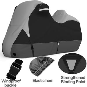 Оптовая продажа: Прочный водонепроницаемый чехол для мотоцикла с защитой от УФ-излучения и пыли, со светоотражающей лентой - Product Image 3