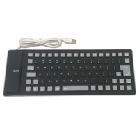 Teclado Plegable Portátil Impermeable, Teclado de Silicona de Dos Colores para Juegos y Computadoras Portátiles