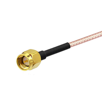 Câble d'extension d'antenne coaxiale RG316 mâle à montage sur cloison femelle 6 pouces 15cm 2-Pack 50 Ohm impédance Compatible 4G LTE