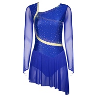 Costume Femme Robe Dancewear pour Lyrical Modern Dance Ice Figure Skating Competition Dance Class Stage Performance