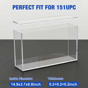 Boîte de présentation en acrylique transparente de qualité supérieure, collection Ultra Premium 151, protection UV, avec couvercle magnétique - Product Image 3