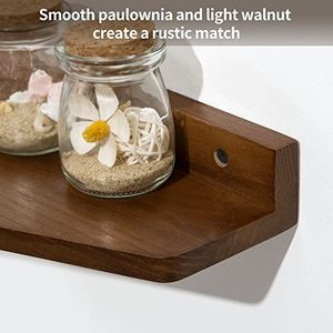 Wooden Bedside Wall <b>Shelf</b> Rectangle Wall Mounted Durable Storage <b>Rack</b> For Bedroom Bathroom - Product Image 2