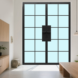 <span class=keywords><strong>Entrée</strong></span> moderne en fer forgé <span class=keywords><strong>double</strong></span> balcon <span class=keywords><strong>porte</strong></span> en verre français portes en verre en acier inoxydable pour les maisons - Product Image 3