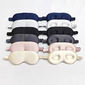 Masque de sommeil 3D en soie de mûrier 100% pure 19 mm, doux et confortable, masque pour les yeux en soie personnalisé avec bande élastique - Product Image 3