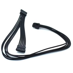 Câble personnalisé 16AWG IDE 4 broches/Sata/pci-e 8 broches/CPU 8 broches avec motif tressé pour alimentation modulaire ASUS ROG <span class=keywords><strong>THOR</strong></span> <span class=keywords><strong>LOKI</strong></span> 1200W 1000W 850W - Product Image 3