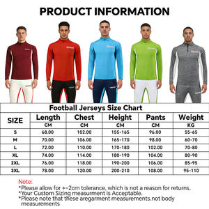 Desain Baru LOGO Kustom Berkualitas Tinggi Grosir Setelan Olahraga Sepak Bola 1/4 Zip Baju Latihan Sepak Bola Jersey Pakaian Sepak Bola Premium - Product Image 5