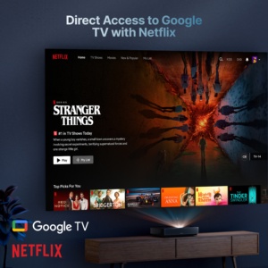 Nuevo Diseño Formovie Cinema Edge Google TV Proyector 4K UHD 2100 ISO Lúmenes Cine en Casa Proyector Láser de Alcance Ultracorto - Product Image 3