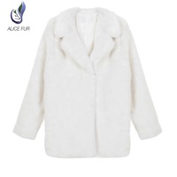 Veste en fausse fourrure de renard moyen pour femmes, taille plus, manches longues, imitation fourrure de zibeline, automne-hiver