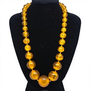 Funky Resin Beaded <b>Necklace</b> Fashion With Heart Shape Colorful Stones For Party Gift Unisex Trendy <b>Statement</b> Jewelry for Woman - Product Image 2