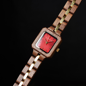 Biểu Tượng Tùy Chỉnh Sang Trọng Gỗ Xem Với Thạch Anh Phong Trào Quay Số Vuông Và Thời Trang Ban Nhạc-Thương Hiệu Dropshipping Đặt Hàng Thấp Bán Buôn Quà Tặng - Product Image 2