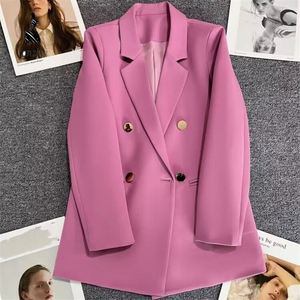 <span class=keywords><strong>Blazer</strong></span> élégant pour femmes grandes tailles YZ, col à revers, boutons de luxe, veste de costume de bureau tendance - Product Image 3