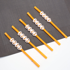 5 uds pajitas de calabaza de Halloween pajitas para beber herramientas de plástico para beber pajitas de plástico para decoraciones de Halloween - Product Image 5