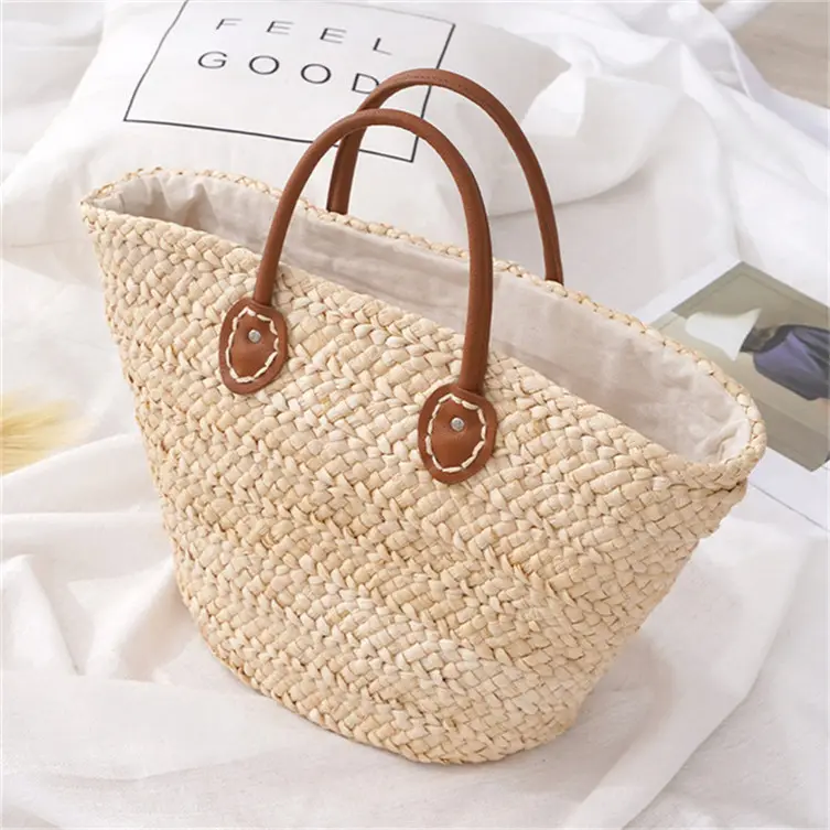 Diamond Shape Handle Straw Bag Colorful Bamboo And Bags Designer Tote Travel Factory Supply Black Handmade With Lining