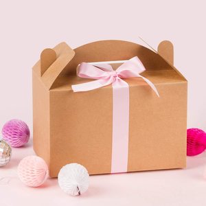 Goodies Tráng Miệng Điều Trị Hộp Gable Hộp Kraft Ủng Hộ Bên Hộp Cho Sinh Nhật Và Đám Cưới Cookie Bao Bì Kraft Giấy Tùy Chỉnh - Product Image 6