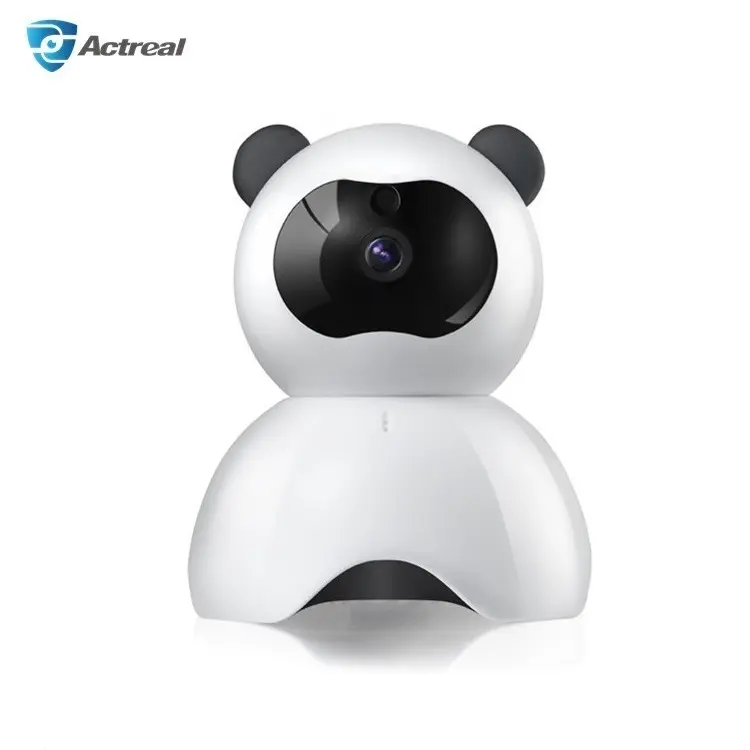 Panda Design Easy Setup APP Remote Pan Tilt Rotation Night Vision Motion Detection Alarm Video Recording 1080P HD WiFi IP Camera