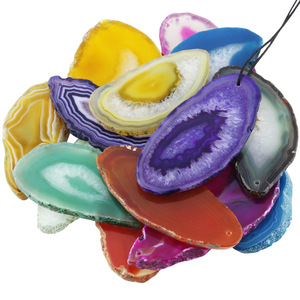 AAA + + + DIY Đá Mã Não Tự Nhiên Đá Thô Lát Đá Mã Não Hình Dạng Không Đều Mặt Dây Chuyền Mã Não Màu - Product Image 2