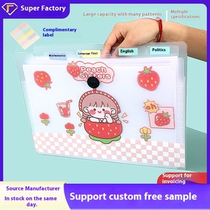 Graziosa cartella per Notebook multistrato per studenti di bambina 12 Grid PP Clip per organo impermeabile semplice sacchetto per organo in carta di prova trasparente - Product Image 2