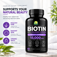 Expédition rapide OEM Absorption rapide Entretien des cheveux Soins des ongles Soins de la peau Biotine Vitamines Collagène Kératine Adulte Végétalien Énergie