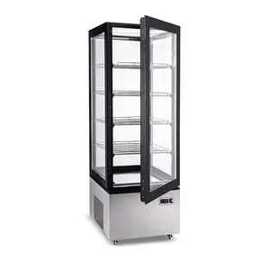 Top quality hot selling cake glass display cooler chiller showcase commercial fridge glass door beverage refrigerator