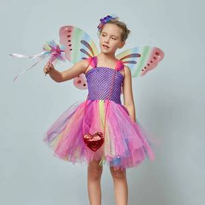 Disfraz de Princesa Elfa Rosa para Niñas, Traje Elegante para Fiesta de Cumpleaños o Halloween, Vestido de Hada con Alas - Product Image 3