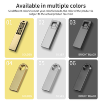 Clé USB personnalisée 2 To 32 Go Nouvelle interface USB 3.0 en métal Carte flash durable Clé USB