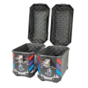 Set di 3 Bauletti per Moto Personalizzati in Materiale PP con Rivestimento in Pelle, Serratura Antifurto e Angoli Anti-Collisione - Product Image 3