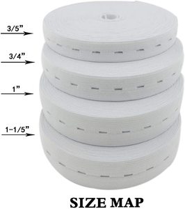 Carrete elástico de punto negro con <span class=keywords><strong>ojal</strong></span>, banda de costura para manualidades DIY/ropa/cintura/pantalones de babero, venta al por mayor - Product Image 3