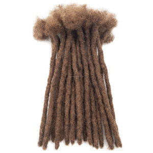 100% cheveux humains Dread Lock tresse 4 '' - 24'' naturel Afro <span class=keywords><strong>bouclé</strong></span> Crochet Locs Extensions cheveux humains pour femmes/hommes noirs - Product Image 3