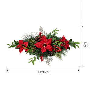 Árbol de pared de Navidad personalizado, Swag de Navidad decorativo en forma de lágrima, decoraciones para el hogar, Swag Artificial - Product Image 1
