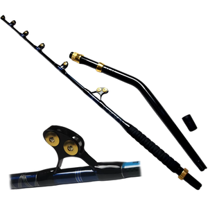 Caña de Pescar para Pesca de Altura, 1.95 m, 100 lbs, Guía de Rodillo, Mango Curvo, Caña de Pescar Vertical, Mango Curvo o Recto, Caña de Pesca de Arrastre - Product Image 1