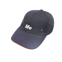 Gorra de béisbol deportiva de sarga de algodón personalizada, logotipo bordado de estilo americano, cierre de ajuste flexible, Negocio de tela sublimada curvada