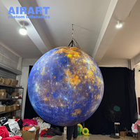 Ballon gonflable en forme d'étoile de Mercure, 8 planètes gonflables de couleurs différentes pour décoration suspendue sur scène