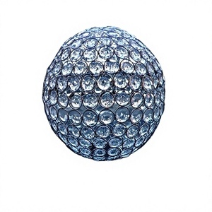 Aluminum Hanging Balls <b>Ornament</b> 12 Inch Wedding/Christmas Table Centerpiece/Candelabra/Hurricane Candle Holder Decoration - Product Image 1
