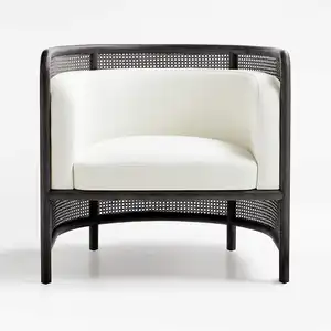 DISEN-Silla de salón de ratán con diseño moderno, sillón de salón con diseño moderno, cojín de tela, muebles para el hogar y la sala de estar