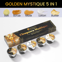 Kit de pédicure spa Golden Mystique personnalisé, parfum longue durée, 5 en 1, collagène cristallin, kit de pédicure spa 5 étapes en boîte