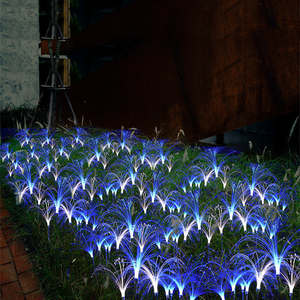 Nueva llegada decoración lámpara al aire libre luces centelleantes impermeable RGB fibra óptica Solar caña Led jardín Luz - Product Image 6