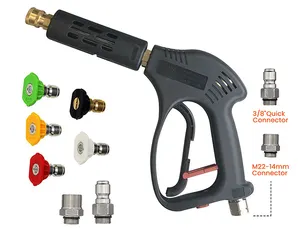 Car Wash Brass Stainless Steel Plastic Water Nozzle Spray Gun Snow foam Airbrush wash gun kit with trigger gun