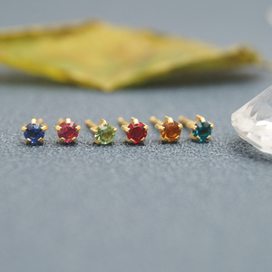 Ajuste de punta de acero inoxidable médico cristal antialérgico orejas estériles piercing pendiente Stud <span class=keywords><strong>para</strong></span> bebé al por mayor - Product Image 3