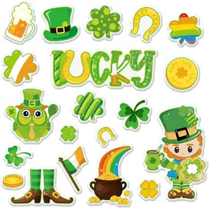 St. Patrick's Day Thick Gel Clings Gel Decals Reusable Irish Holiday Window Clings