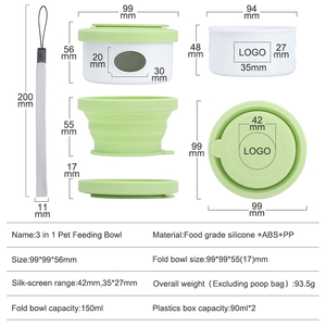 Ingrosso 2-in-1 pieghevole pieghevole eco-friendly viaggio cane gatto ciotola Multi-funzionale per uso di alimentazione all'aperto produttore - Product Image 4