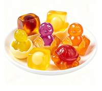 Bonbons Gommeux Fruités Doux en Forme de Petits Animaux de Dessin Animé 3D, Remplis de Jus, Bonbons QQ 75g/10kg, Vente en Gros en Vrac Direct Usine